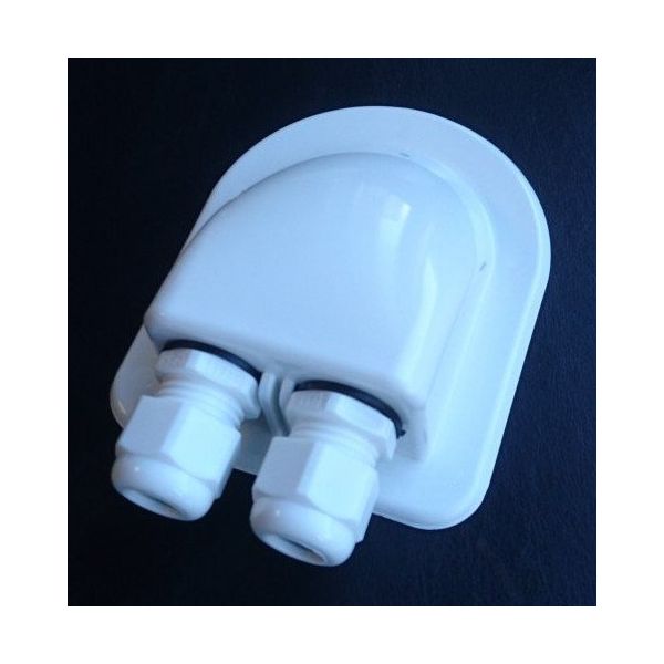 Double Cable Entry Gland White DLS