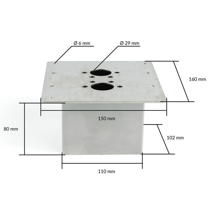 Autoterm Floor Mounting Bracket SH - Space-Saving Diesel Heater Installation - Connacht Camper Parts