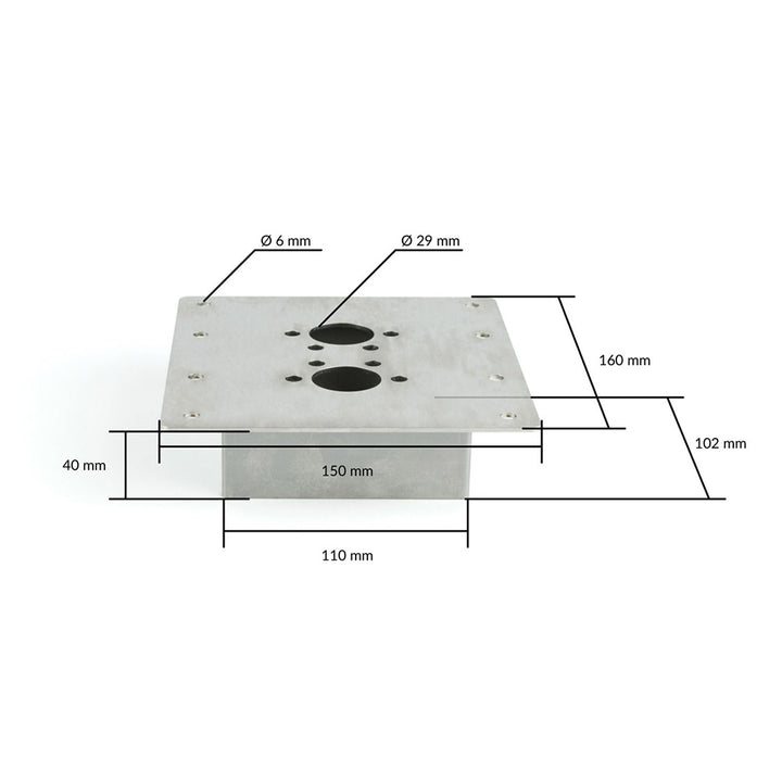 Autoterm Floor Mounting Bracket SL - Robust Support for Diesel Heaters - Connacht Camper Parts