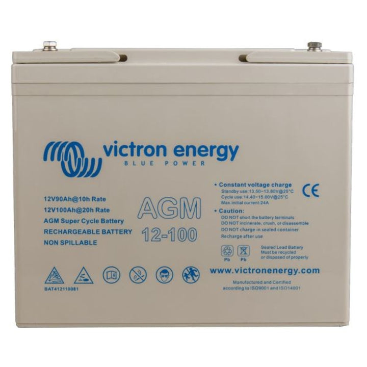 Victron 12V 100Ah AGM Super Cycle Battery (M6) - Connacht Camper Parts