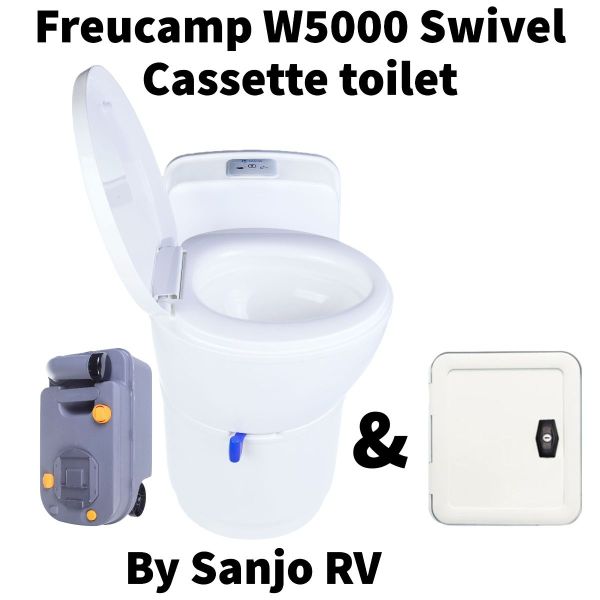 Swivel Bowl Cassette Toilet- Freucamp- W Service Door 3J-W5000- Sanjo